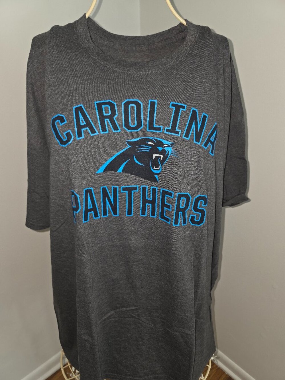 Carolina Panthers T-Shirt 3XL Gray Fanatics NFL Football Graphic Tee Big & Tall